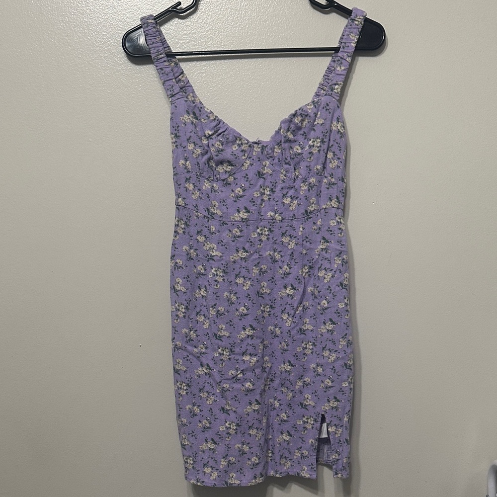Aeropostale Purple Floral Mini Dress